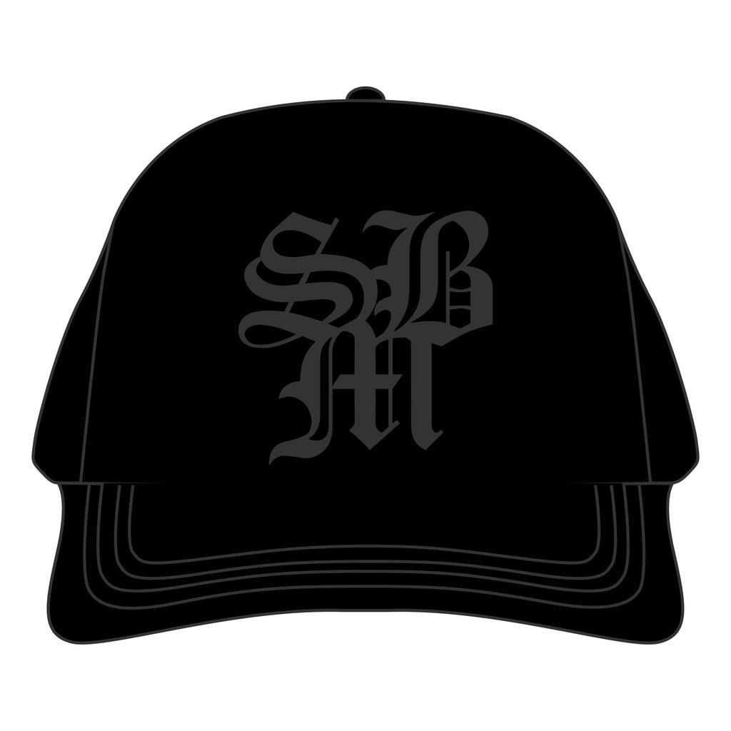 BLK SUEDE BRIM HAT