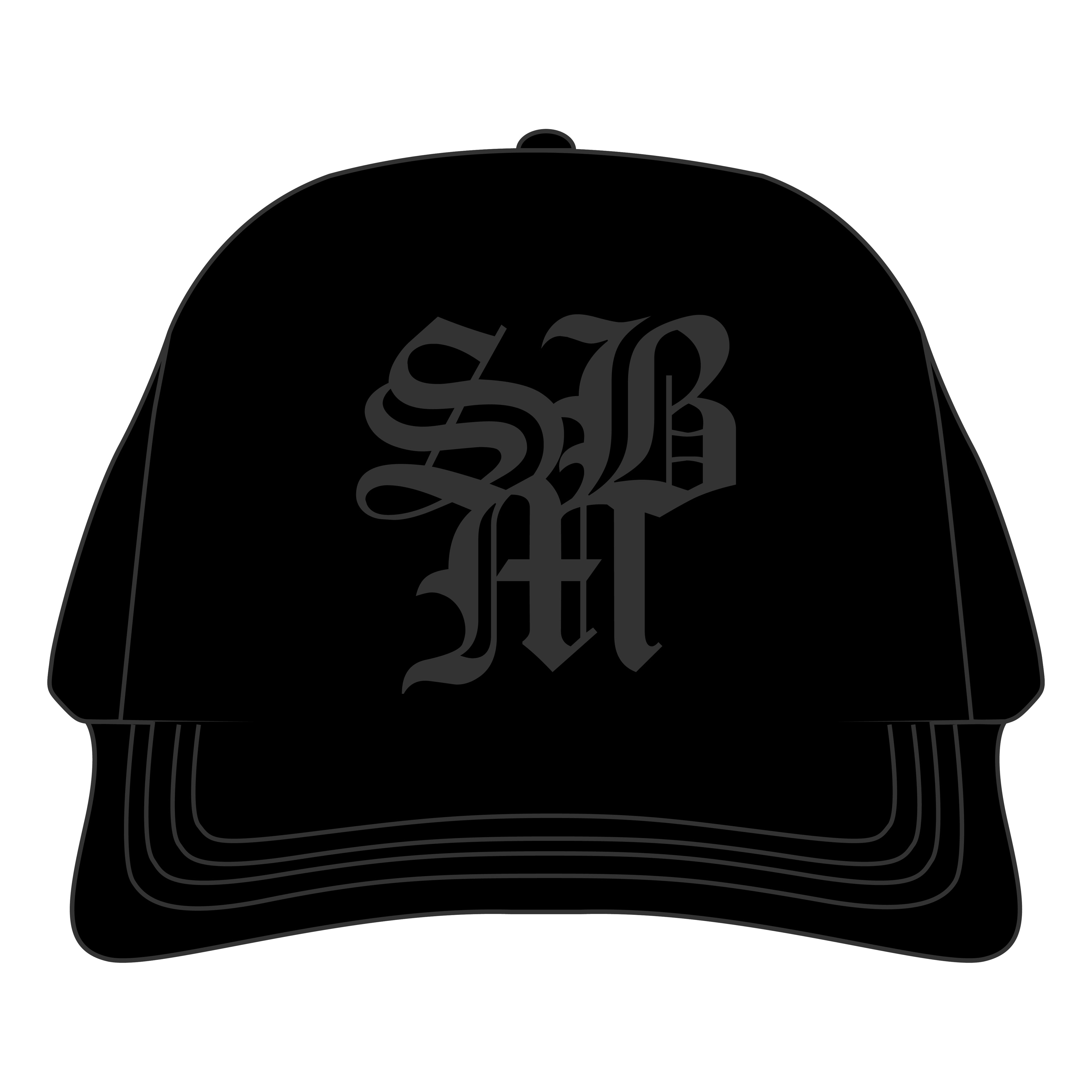 BLK SUEDE BRIM HAT