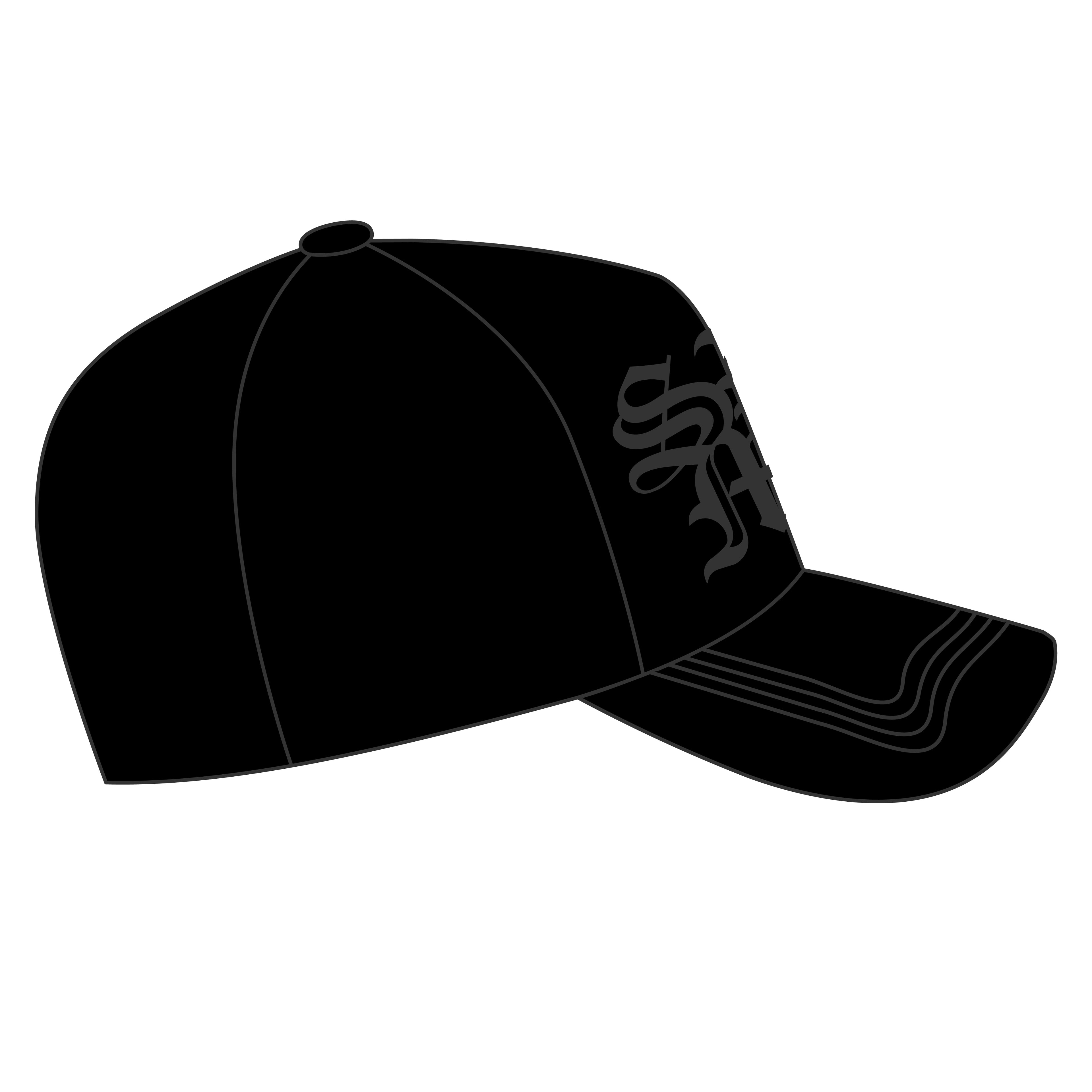 BLK SUEDE BRIM HAT