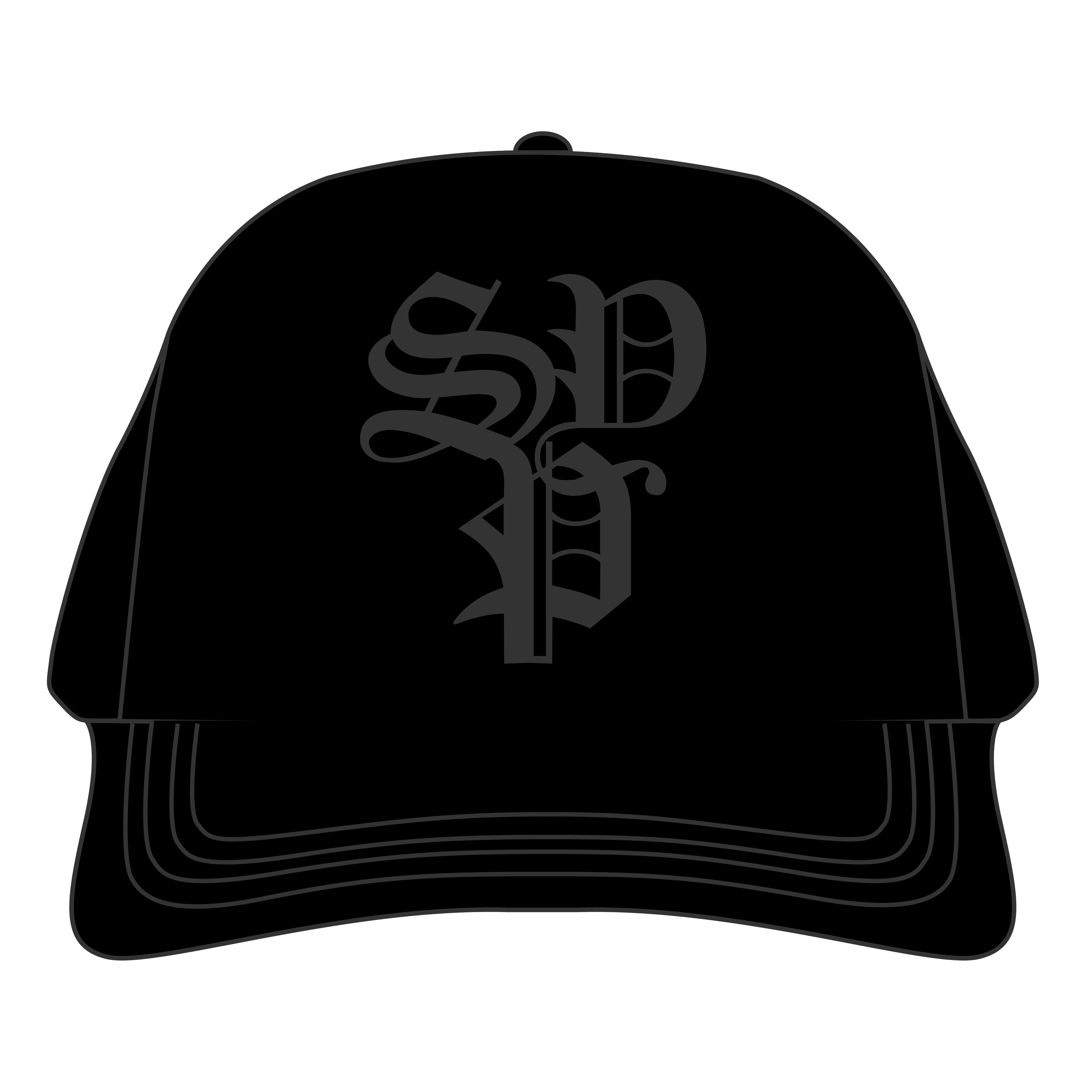 BLK SUEDE BRIM HAT