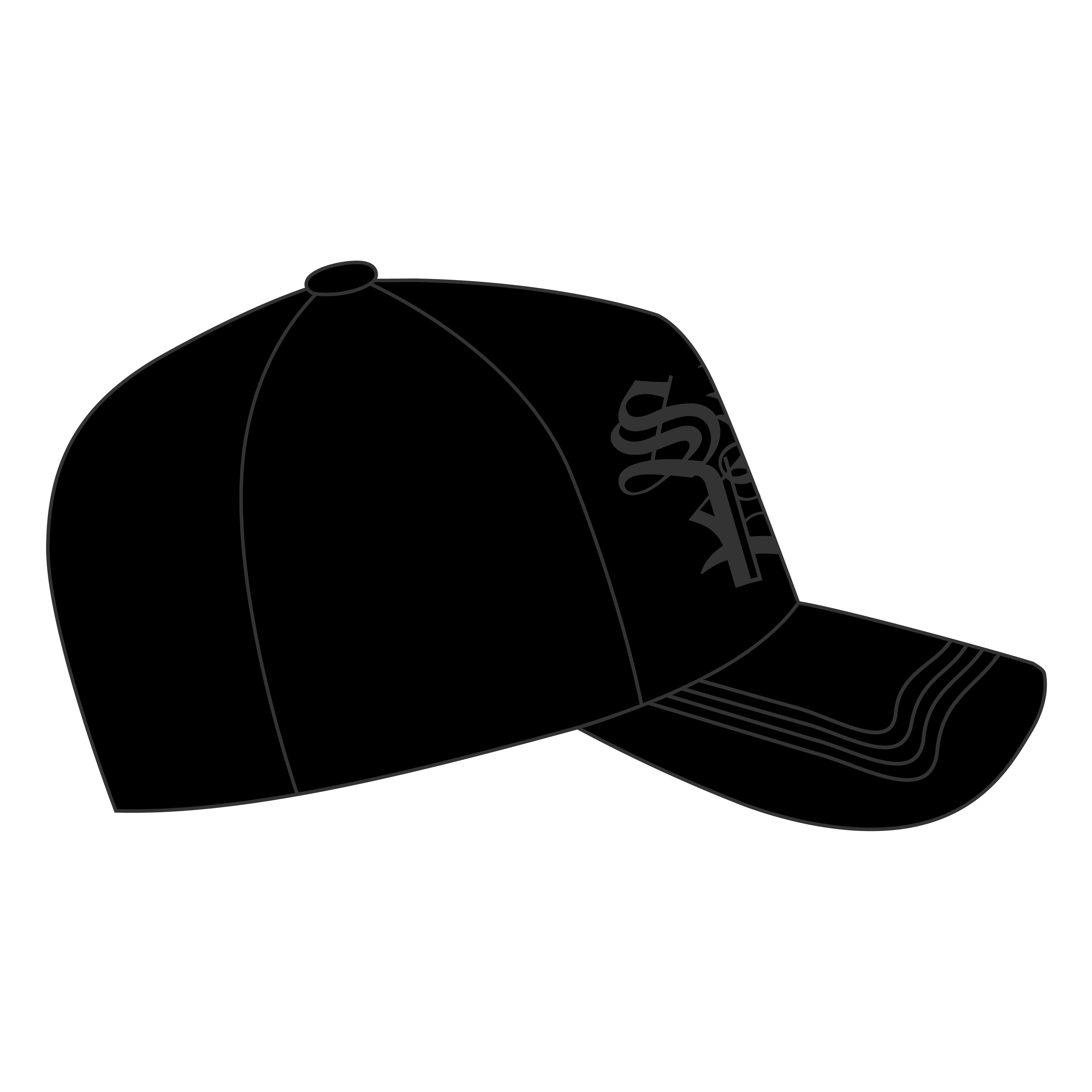 BLK SUEDE BRIM HAT